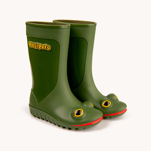 Handpainted Wellipets Frog Boots