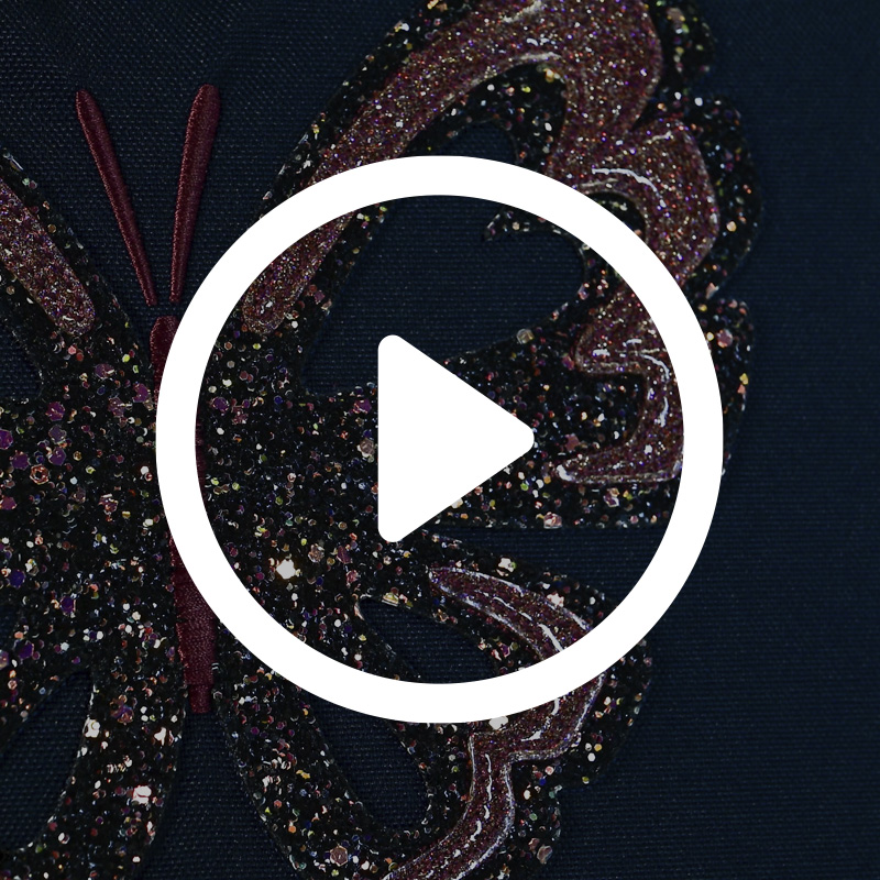 Cedar - GLITTER BUTTERFLY navy