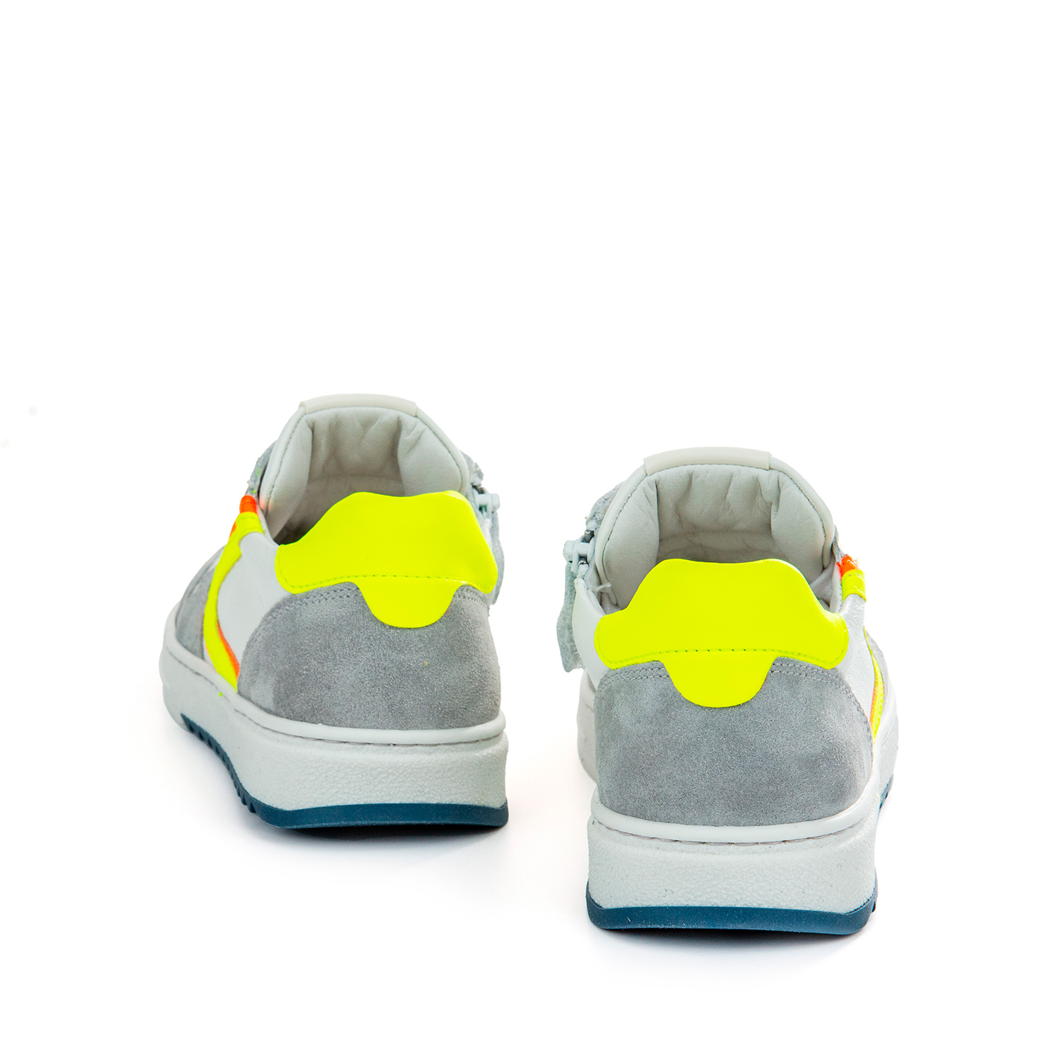 PARRY crs - calf white + yellow fluo