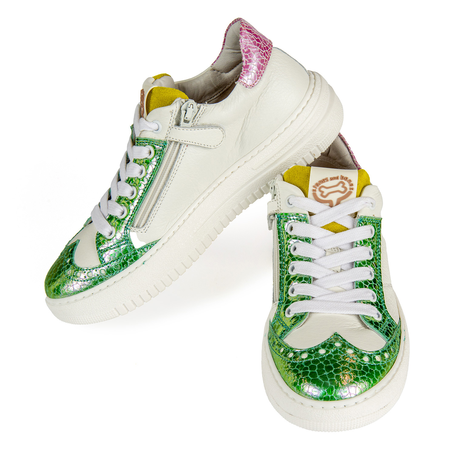 METEO calf emerald + white