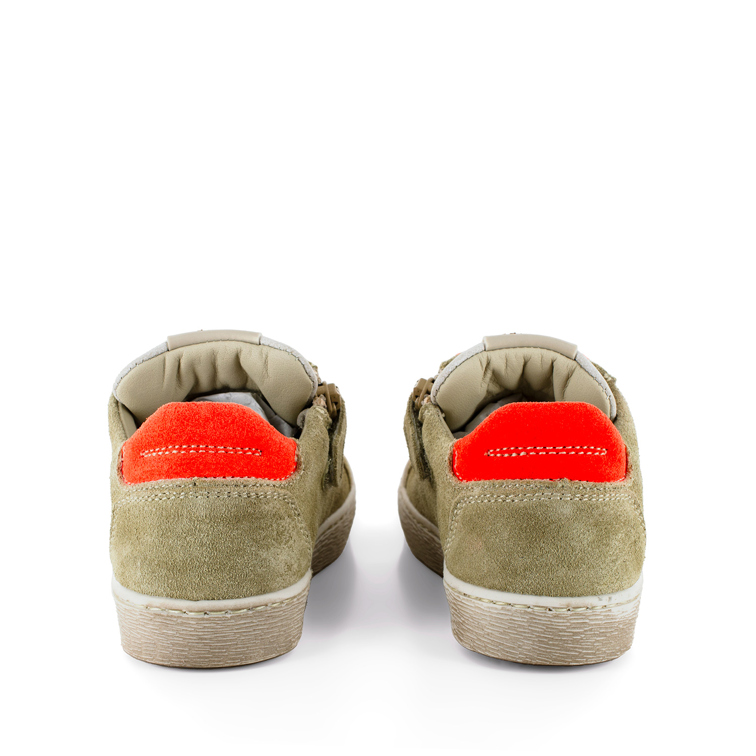 GREEN crs - calf sand + orange fluo