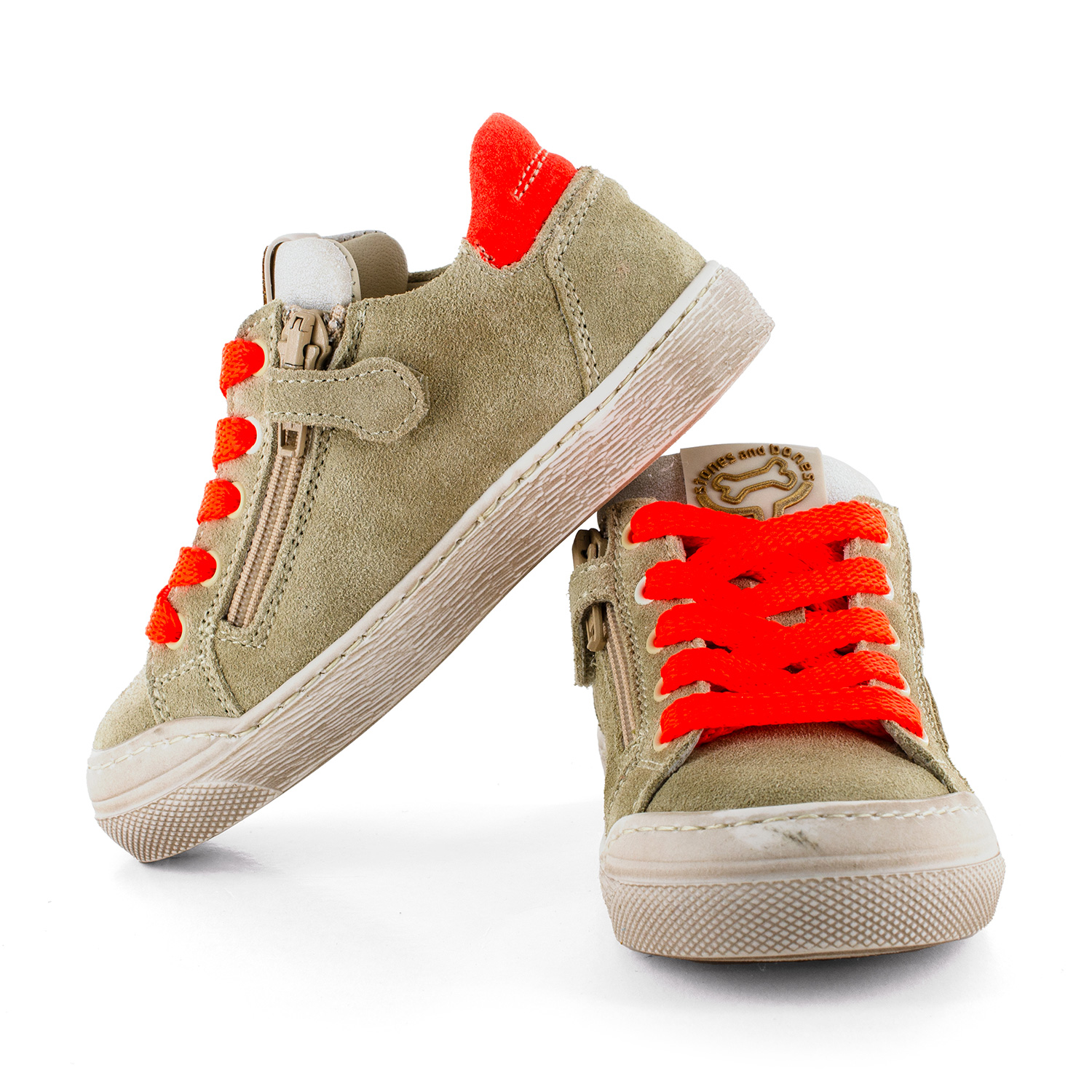 GREEN crs - calf sand + orange fluo