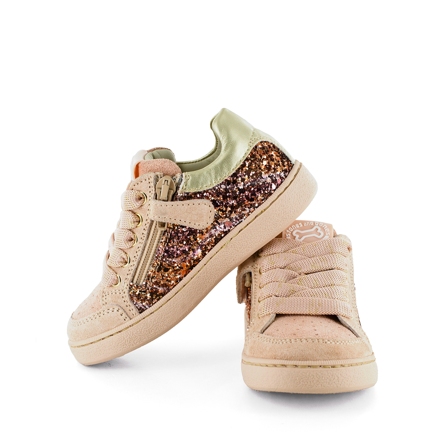 RAVID crs - glitter nude + salmon