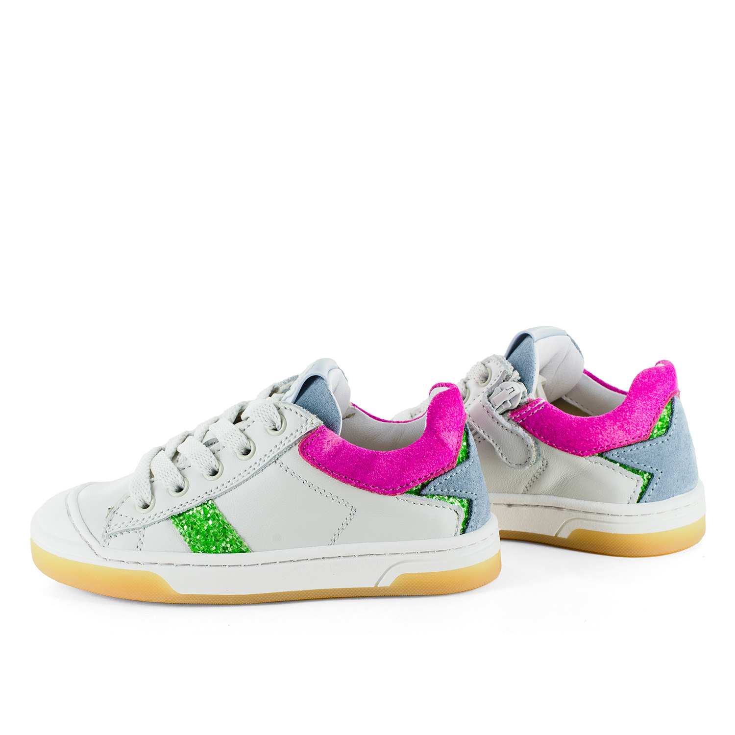 DOREY crs - calf o.white + fuchsia