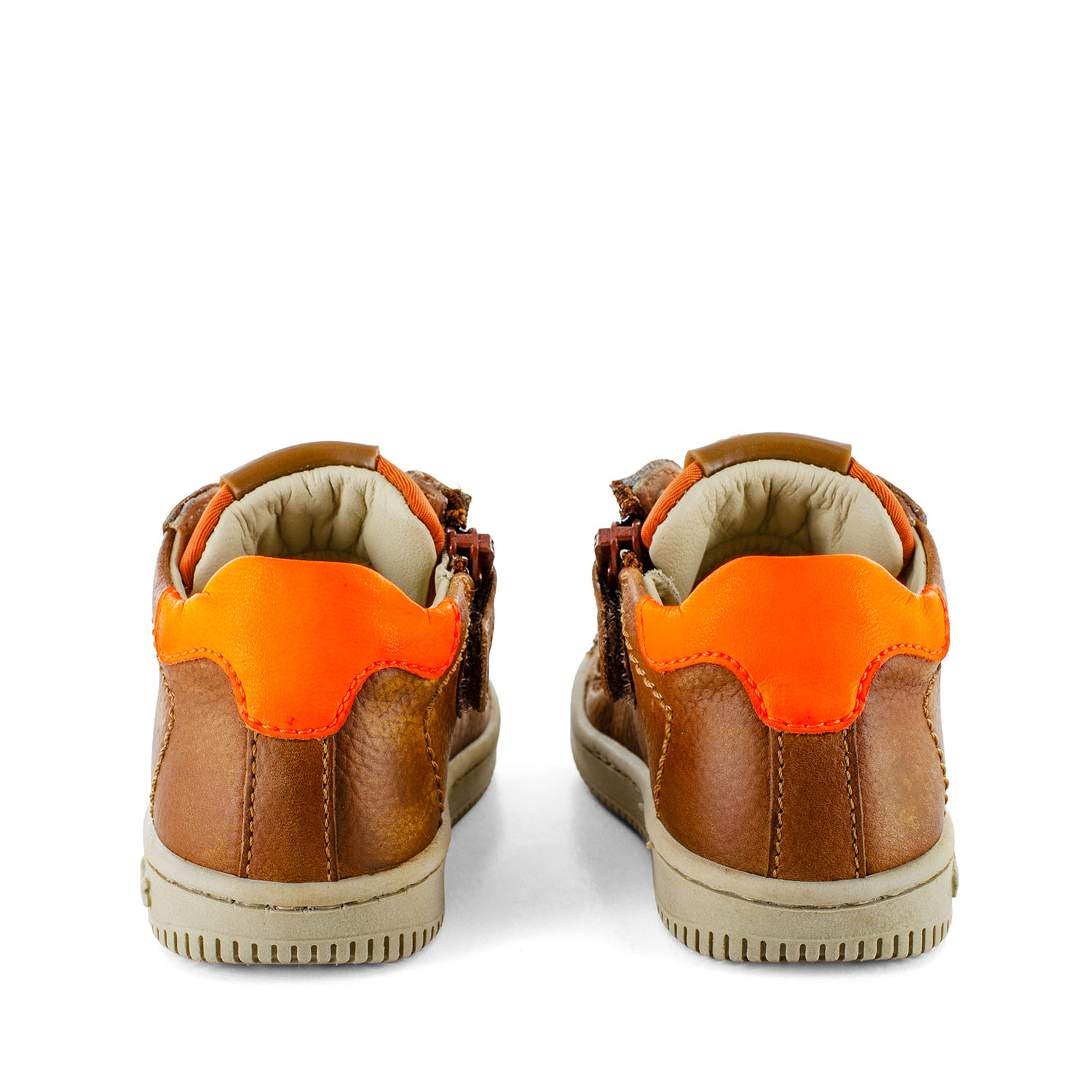 NEPO calf cuoio + orange fluo