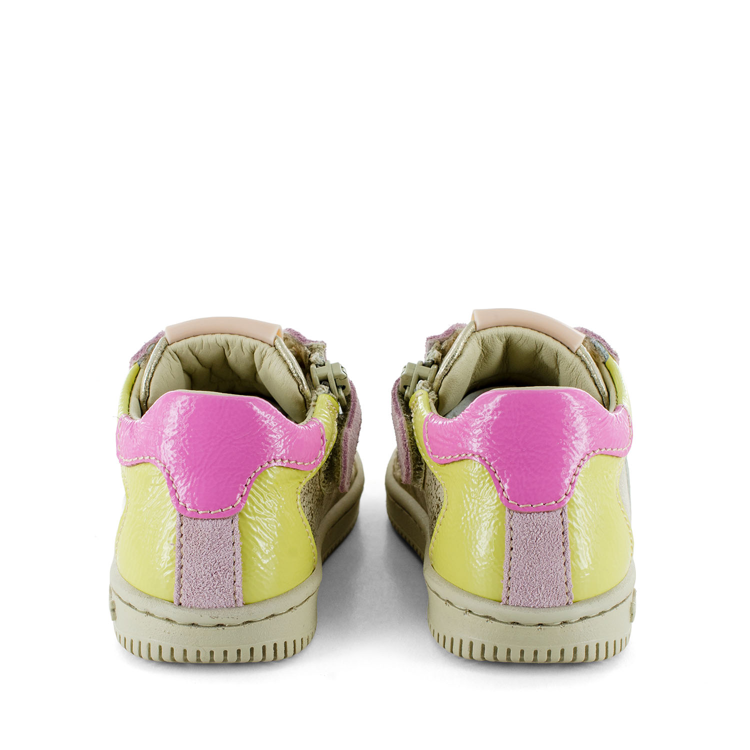 NATY calf - metal platin + old rose