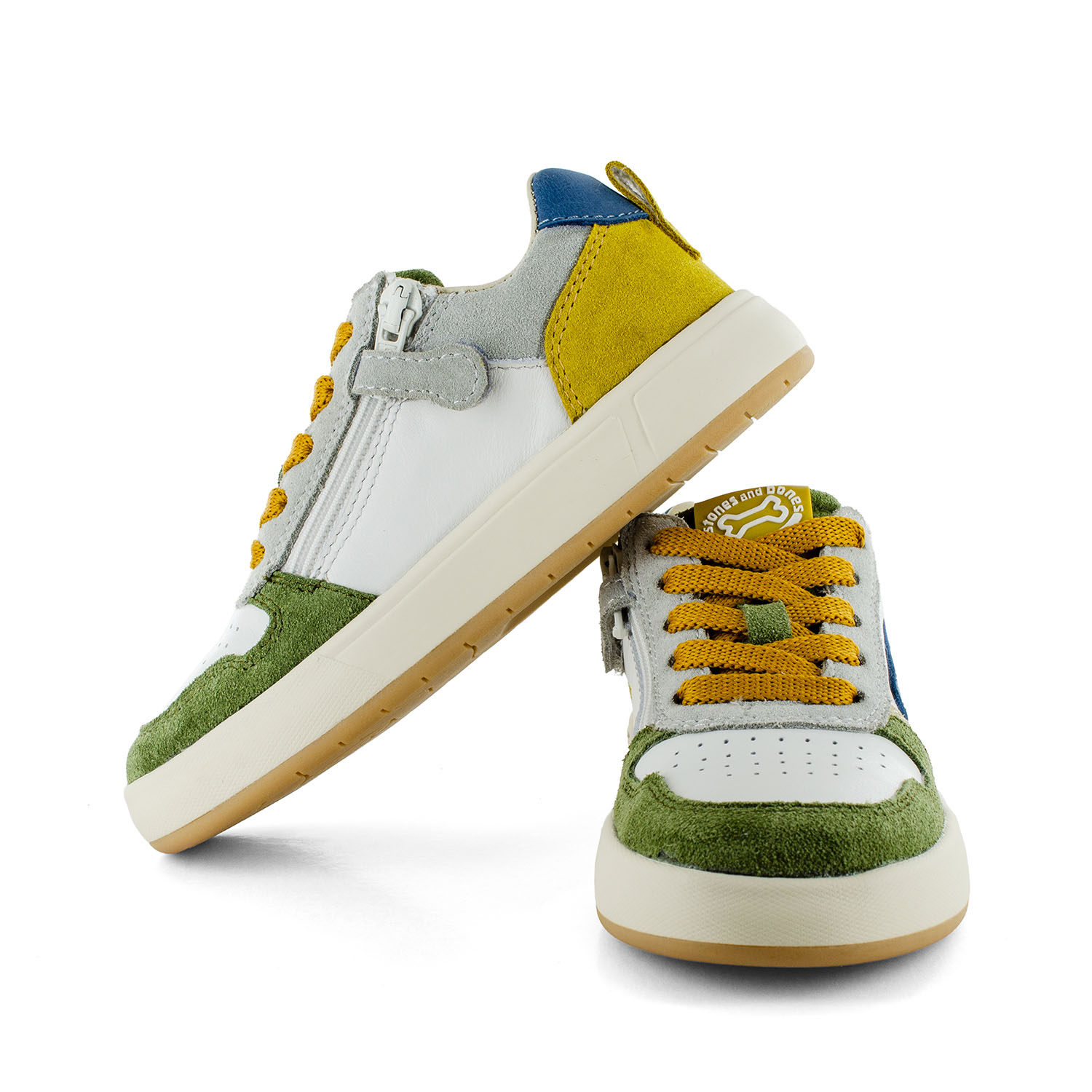 PLUMY crs - calf o.white + khaki