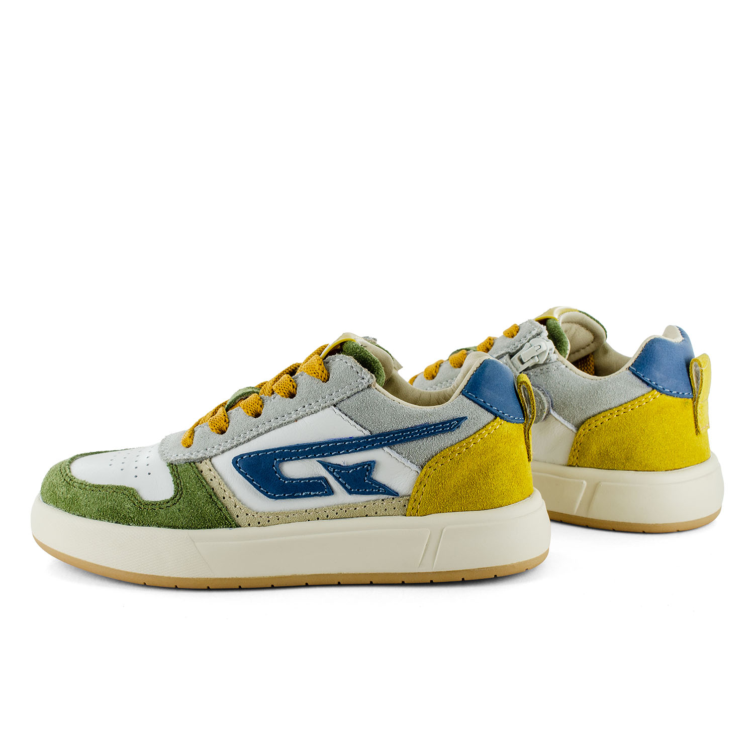 PLUMY crs - calf o.white + khaki