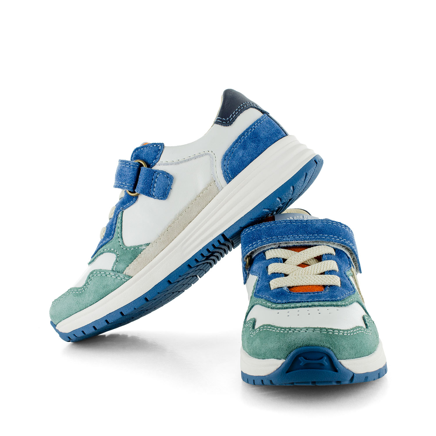 SKIER crs - calf o.white + teal