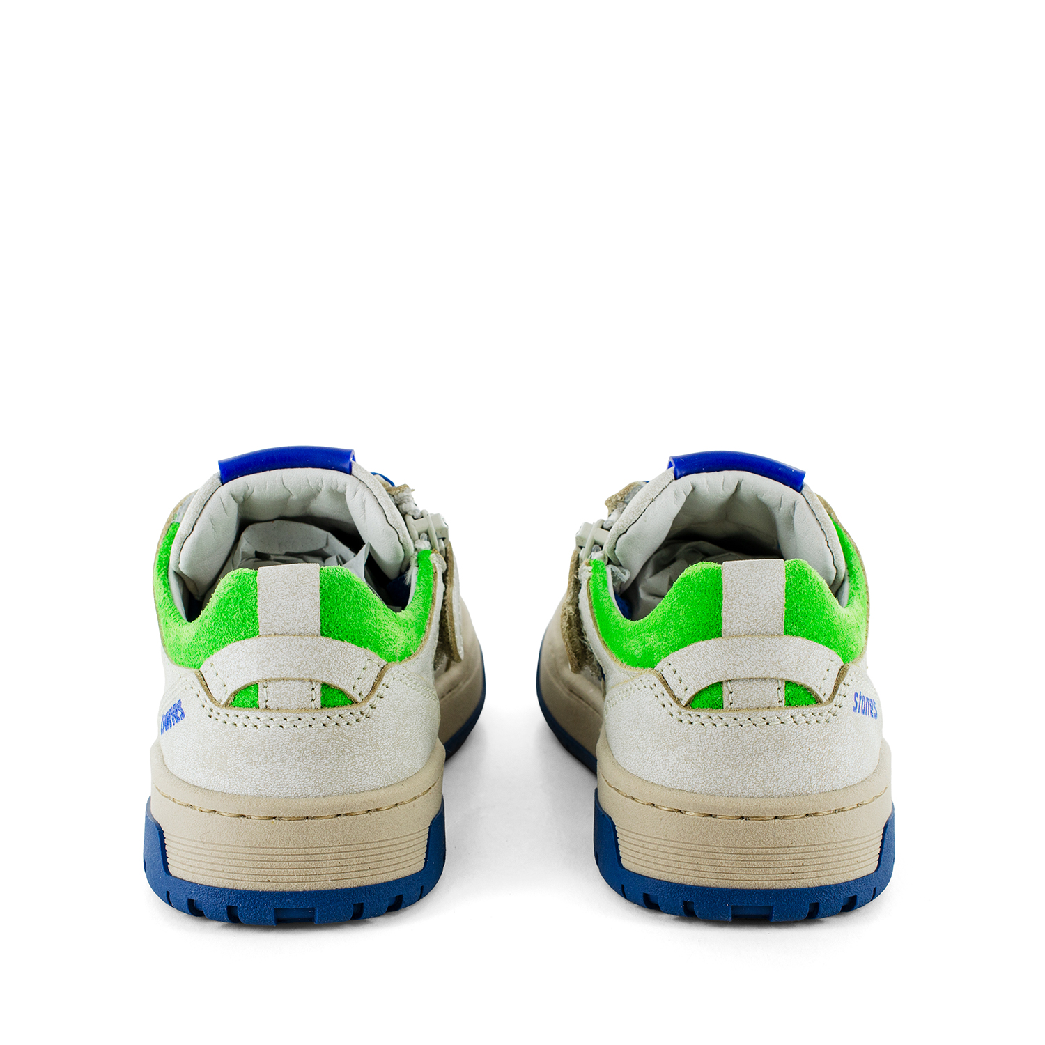 MACAN calf o.white + electric blue