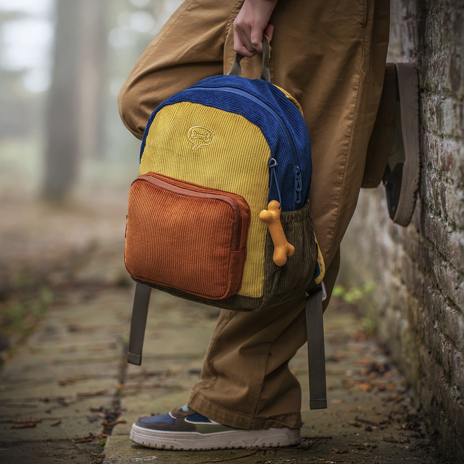 Ash - Corduroy indigo + cognac