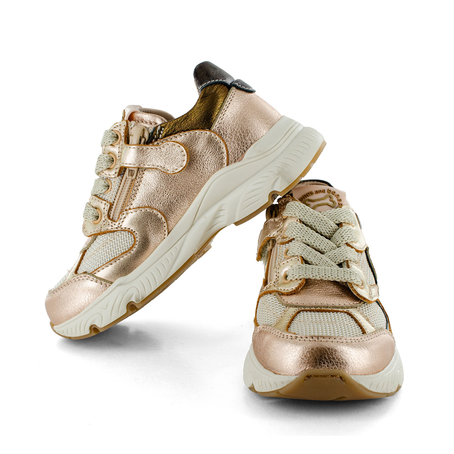 PEPIN metal - textile salmon + cream
