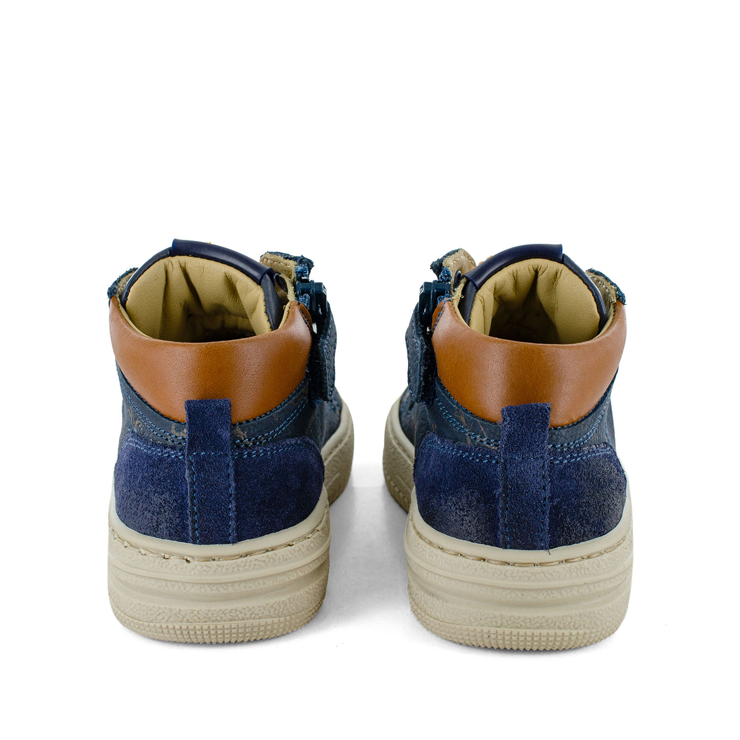 MOISE nabuk d.blue + cuoio