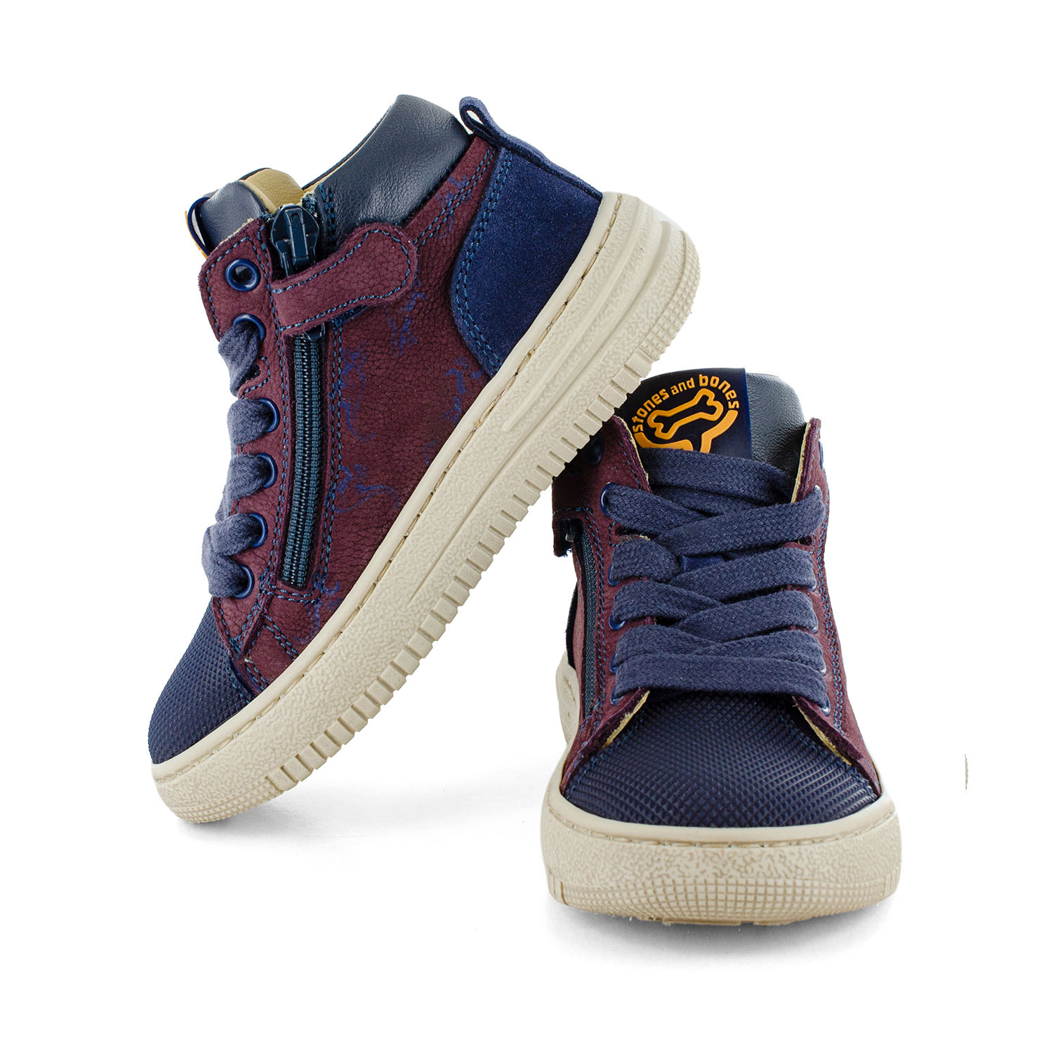 MOISE nabuk bordo + navy