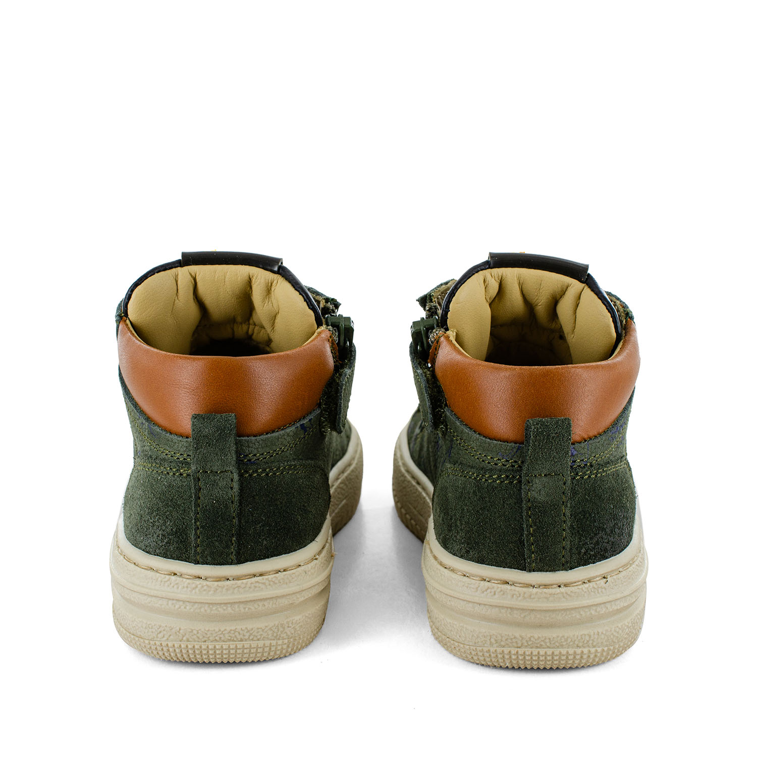 MOISE nabuk khaki + cuoio