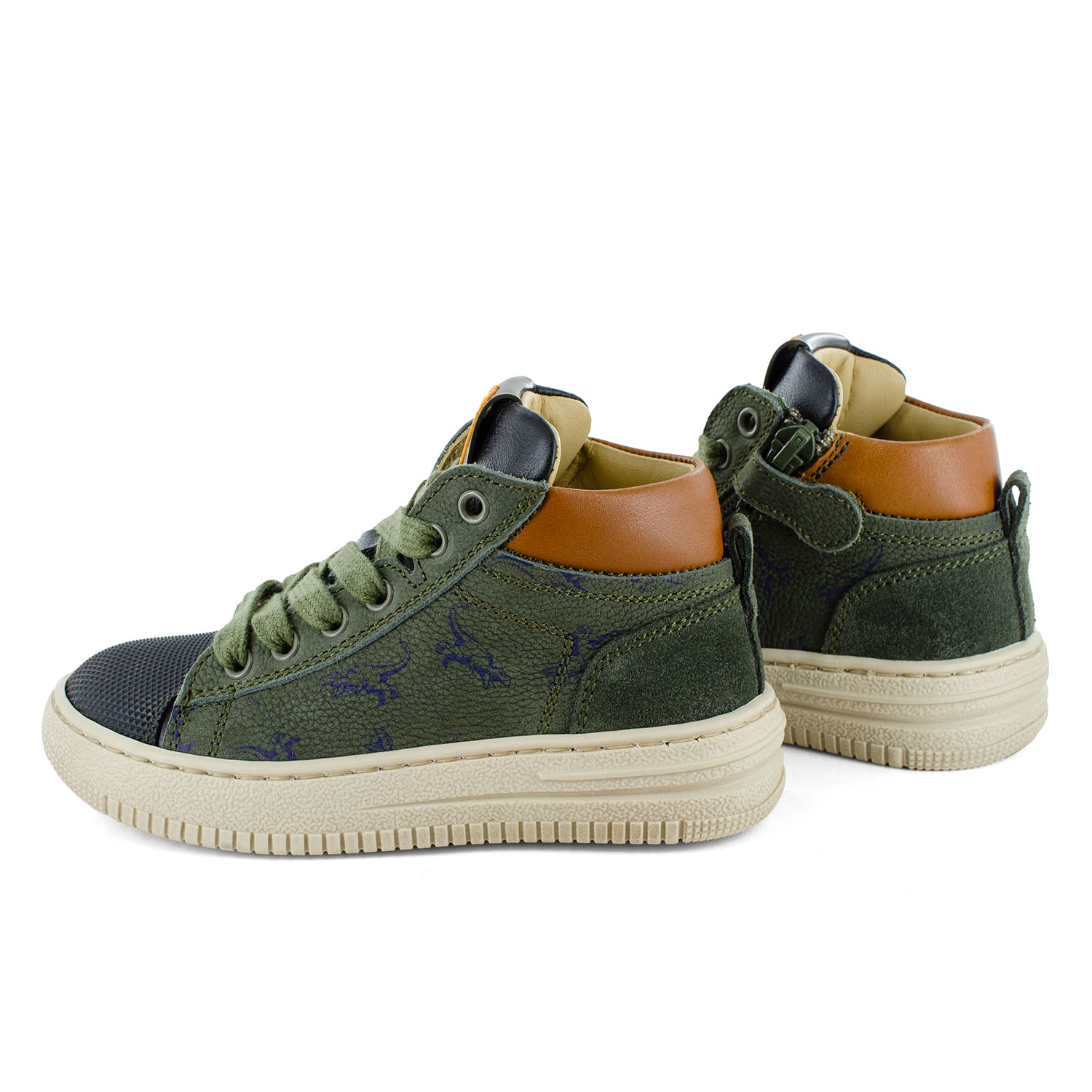 MOISE nabuk khaki + cuoio