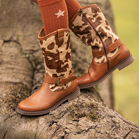 FADER calf - pony cuoio + natural