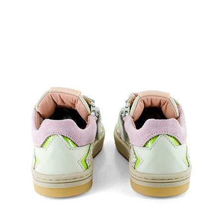 DOREY calf - glitter old rose + pistache