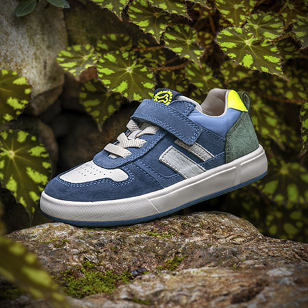 PACER crs - calf denim + emerald