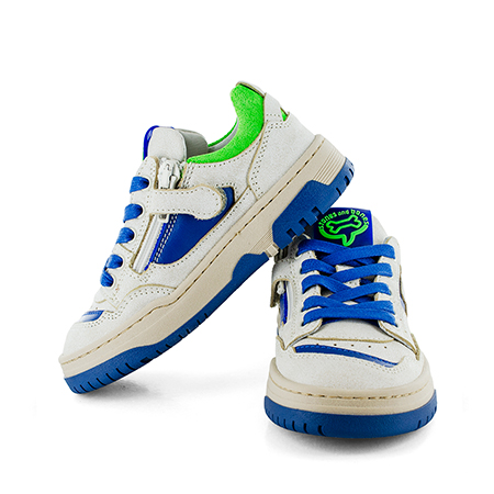 MACAN calf o.white + electric blue