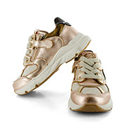 PEPIN metal - textile salmon + cream