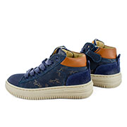 MOISE nabuk d.blue + cuoio