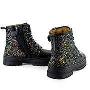 BLESA calf - glitter black