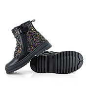 BLESA calf - glitter black