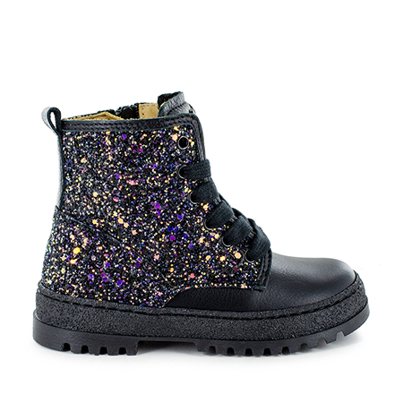 BLESA calf - glitter black