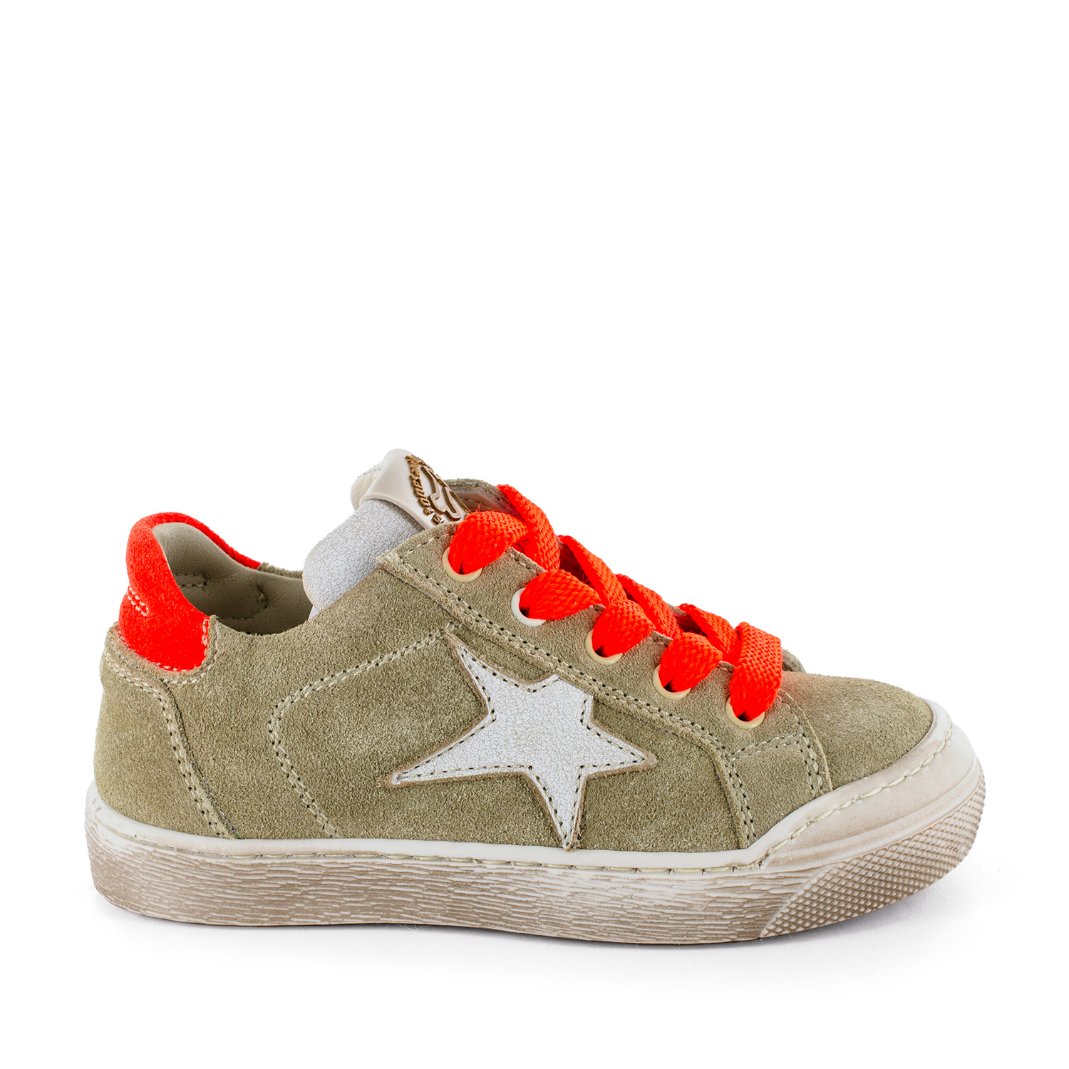 GREEN crs - calf sand + orange fluo