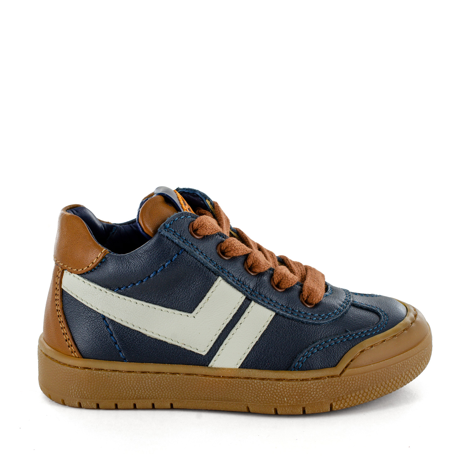 NOLES calf navy + cuoio