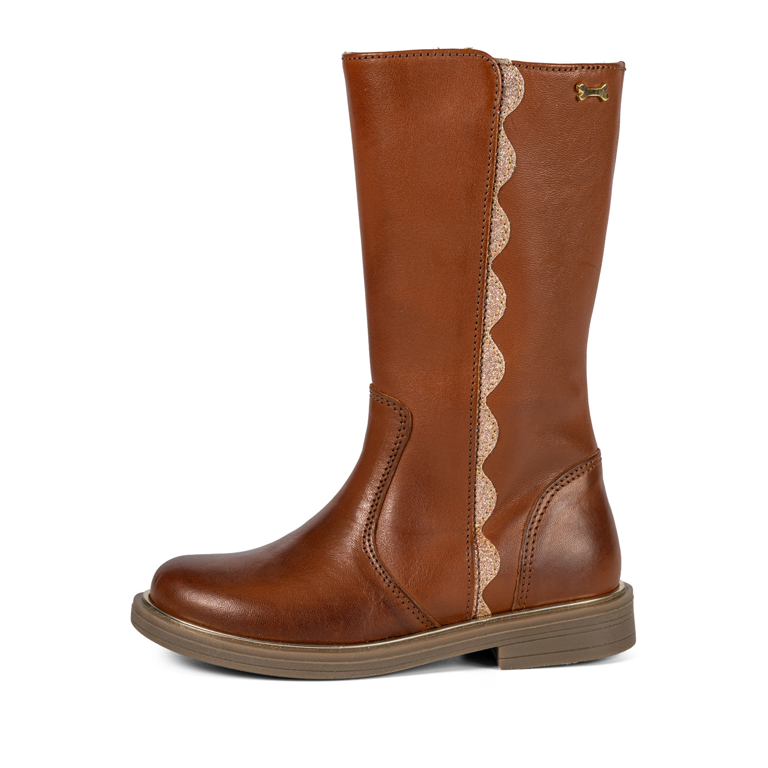 FILES calf - glitter cuoio