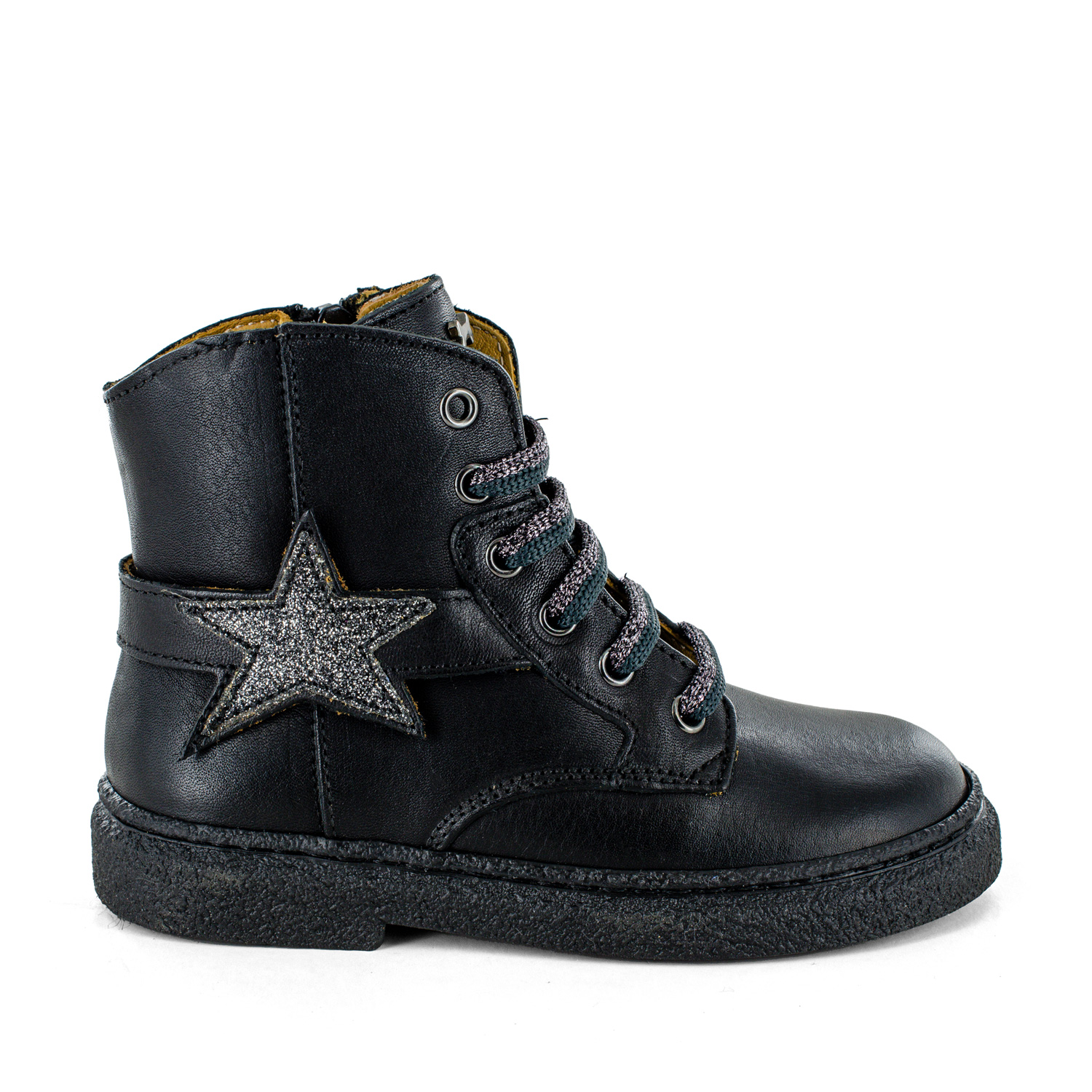 PERLA calf - glitter black