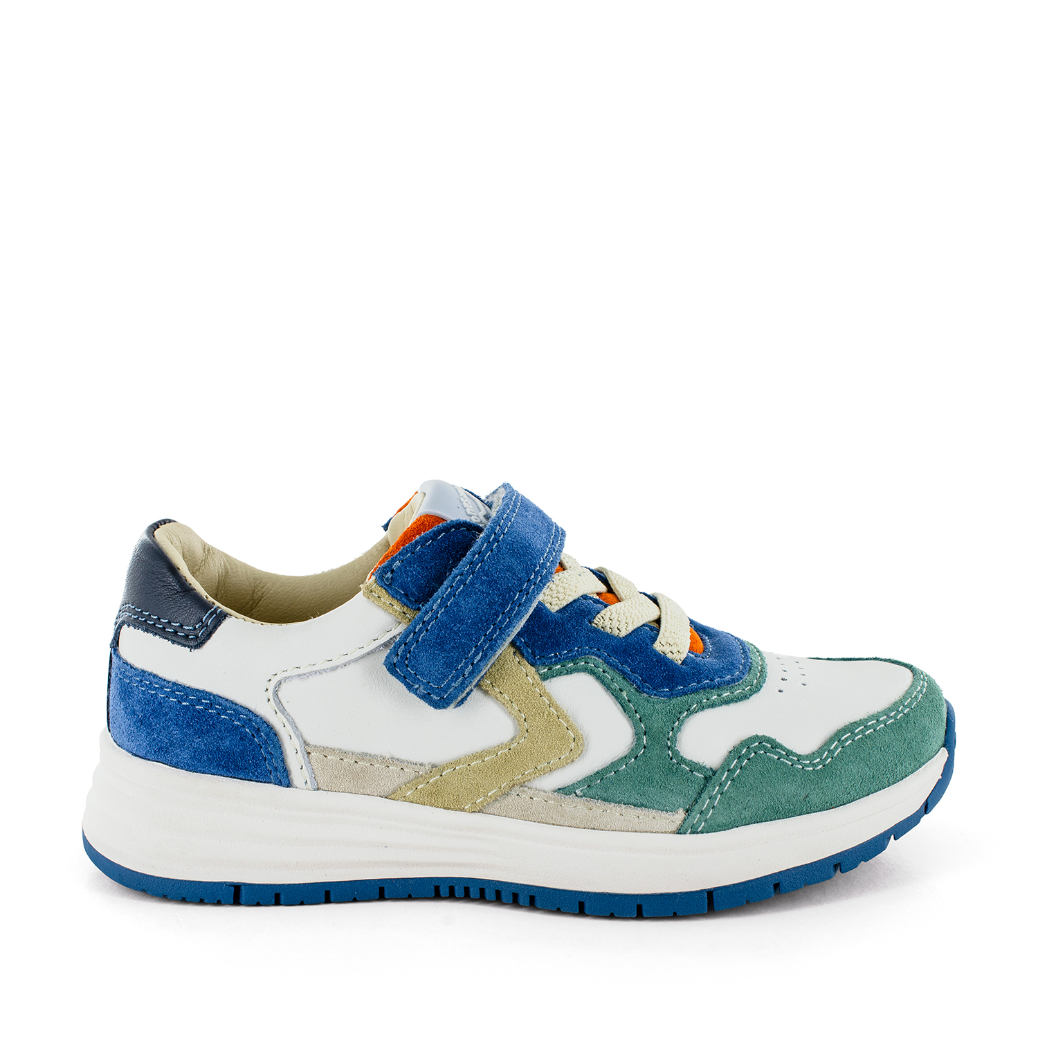 SKIER crs - calf o.white + teal