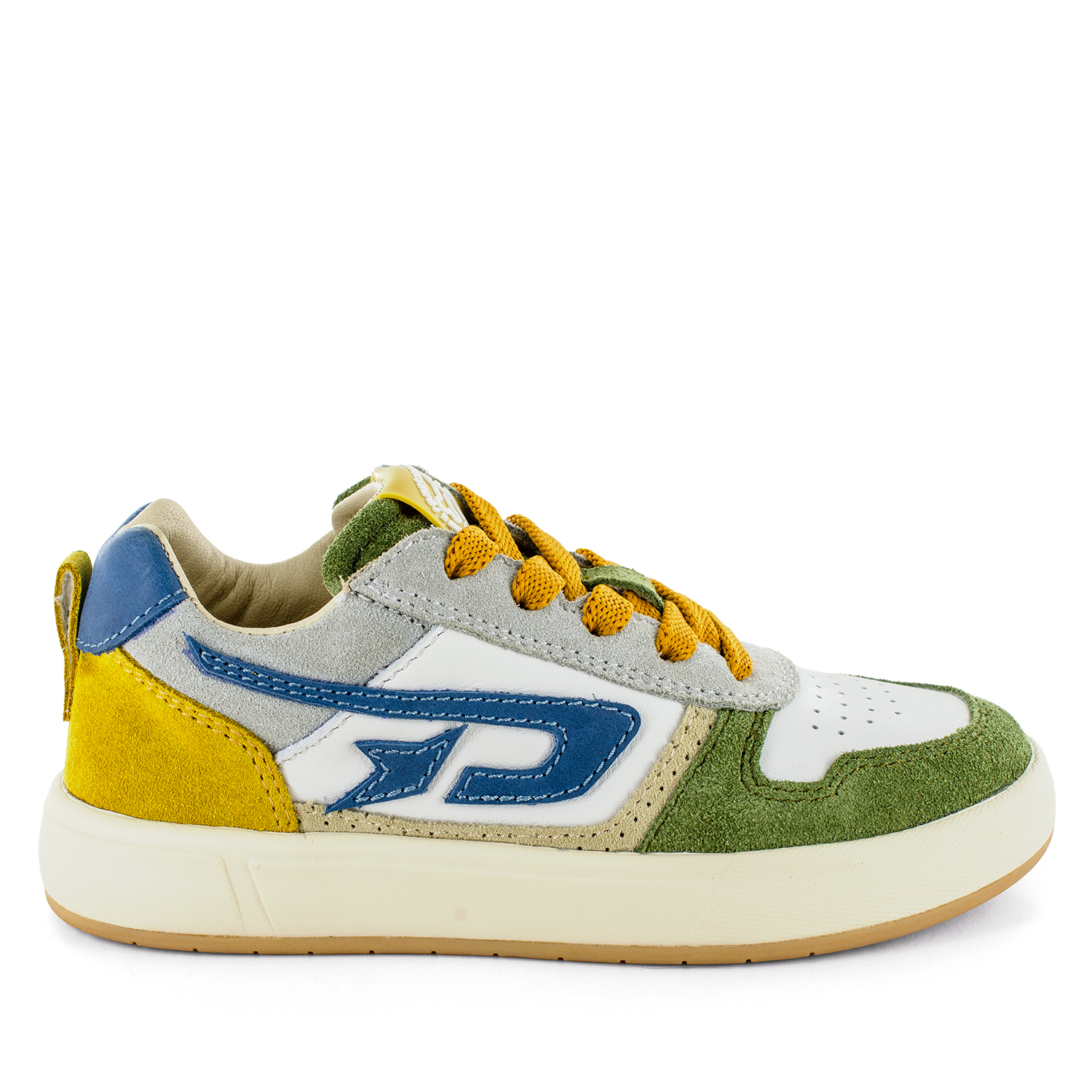 PLUMY crs - calf o.white + khaki