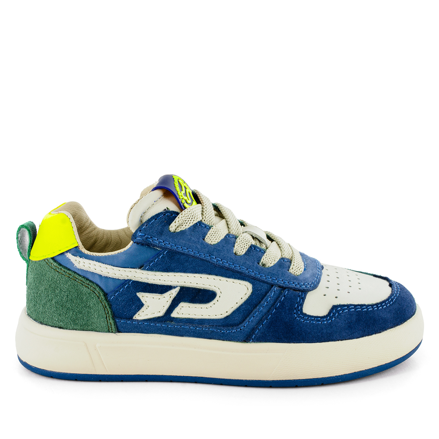 PLUMY crs - calf denim + emerald