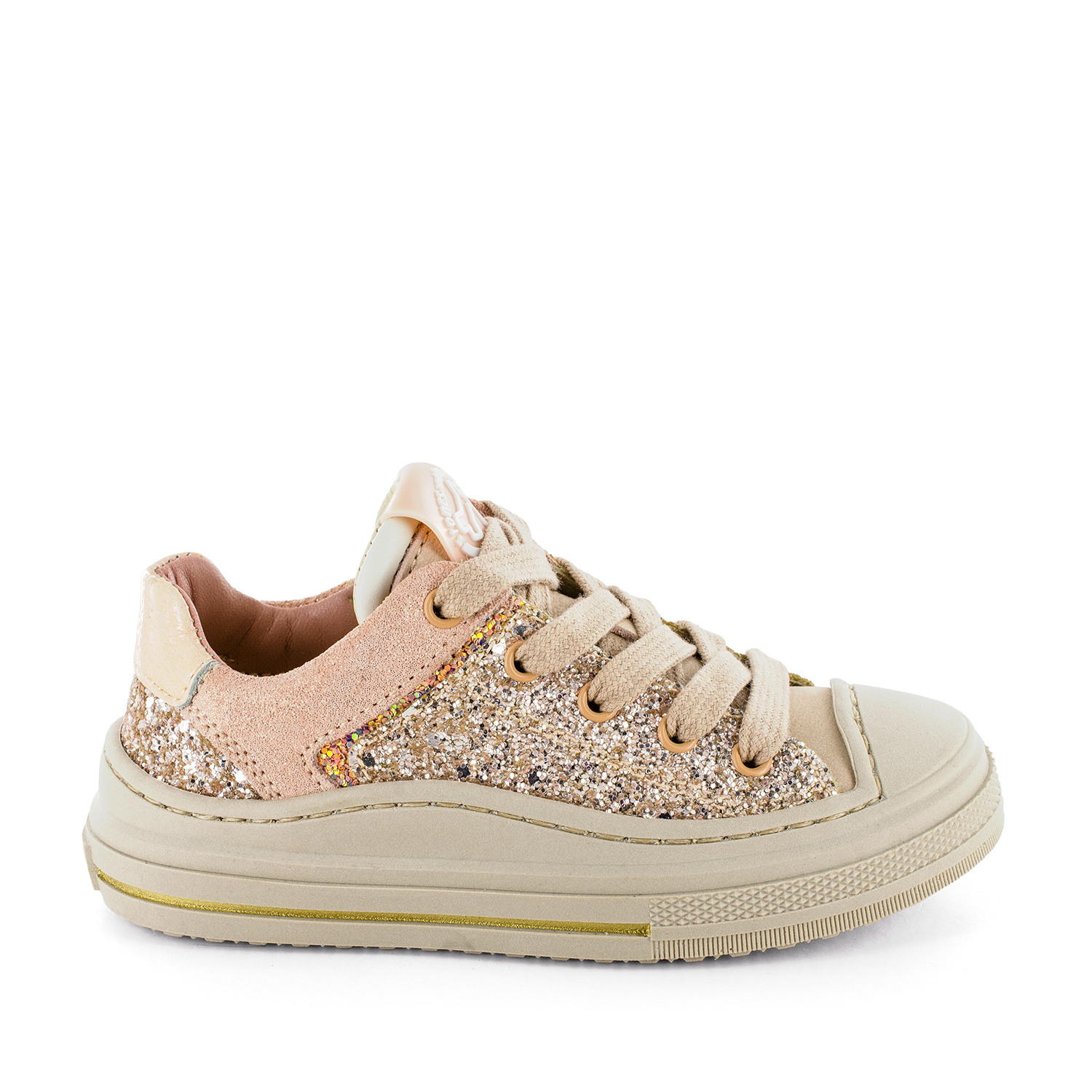 LONDY calf - glitter old rose + ivor