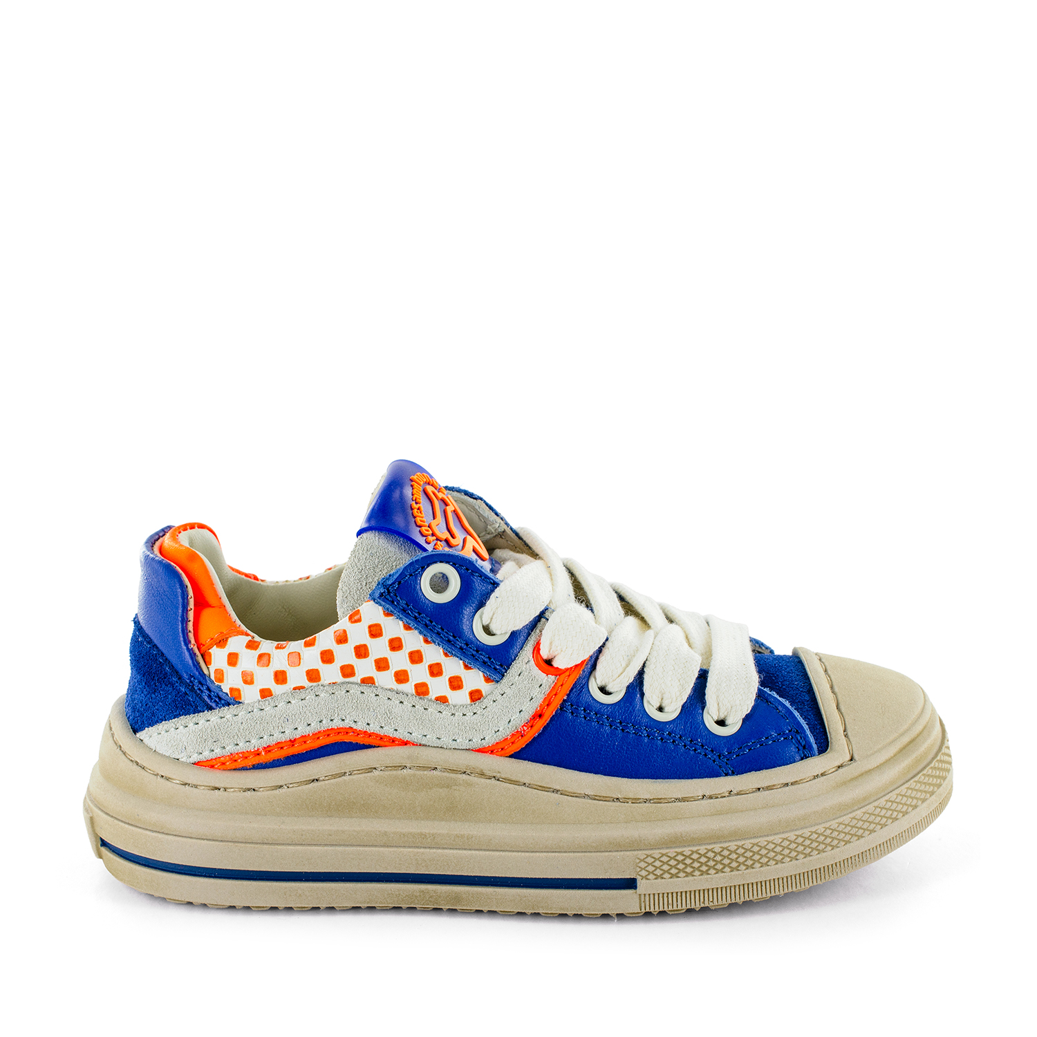 LENTY crs - calf electric blue + brick