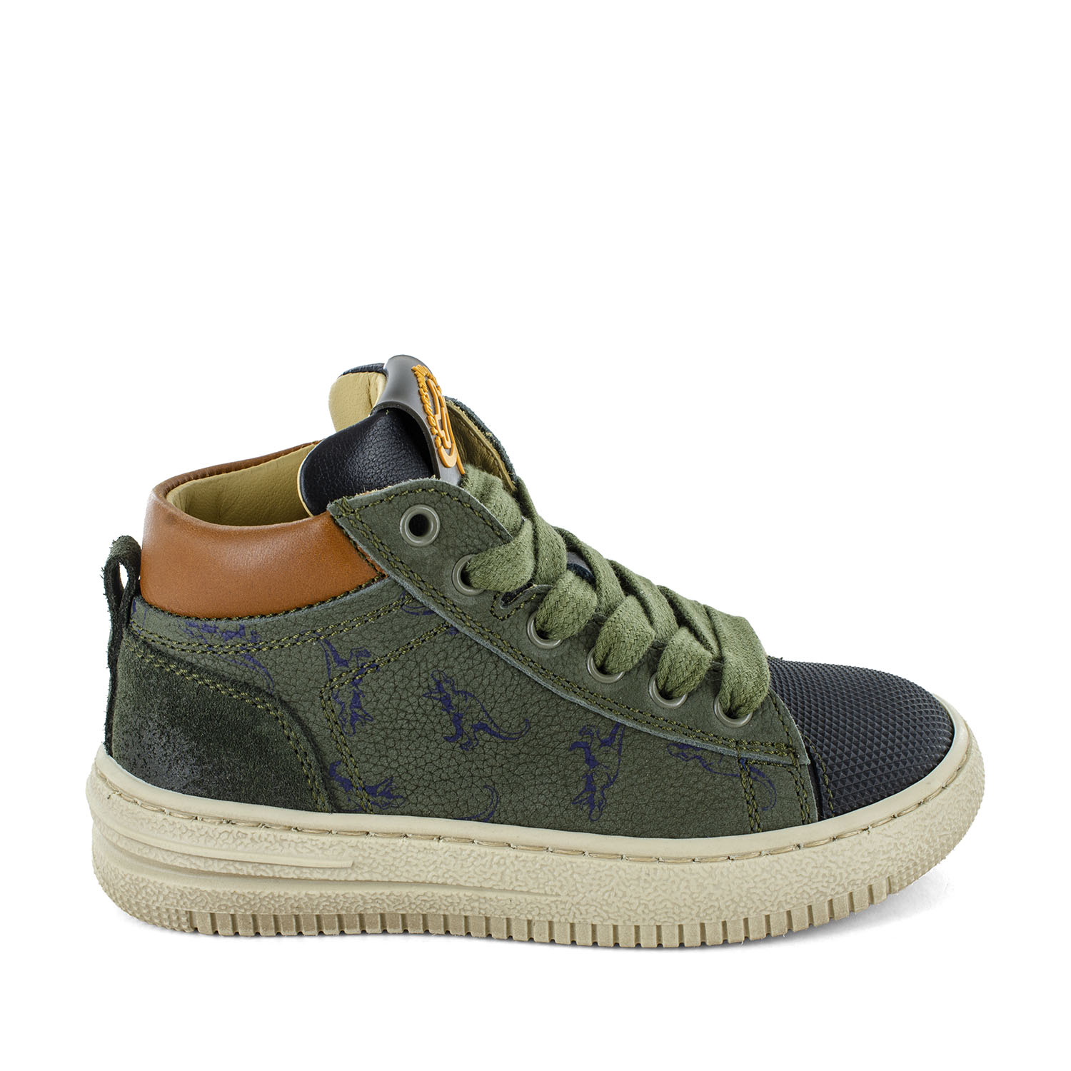 MOISE nabuk khaki + cuoio